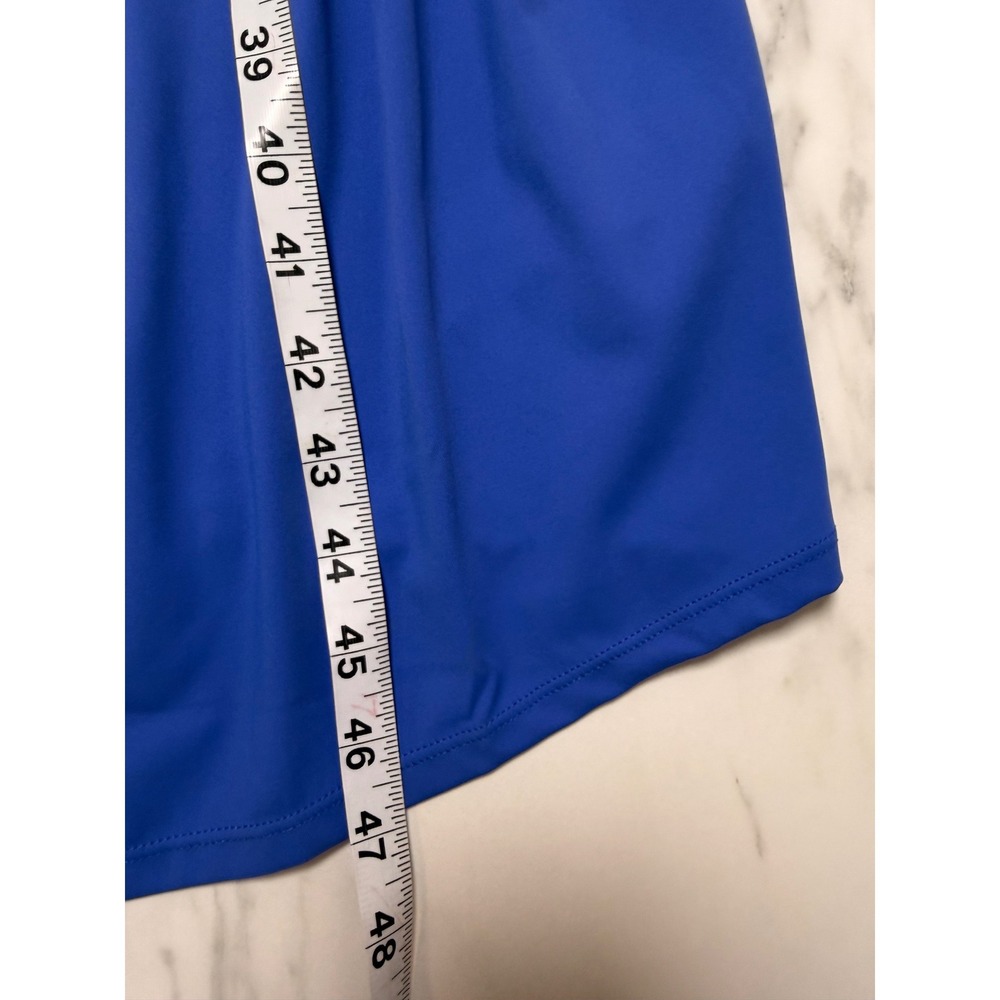 Halara Softlyzero Airy Royal Blue Ruched Side Slit Midi Dress Large NWT - Picture 8 of 10